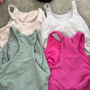 4 pack of lululemon longline bras/crop tops